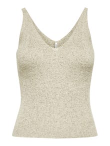 ONLY V-Neck Pullover -Pumice Stone - 15207059