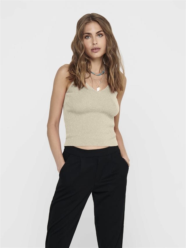 ONLY Sans manches Top en maille - 15207059