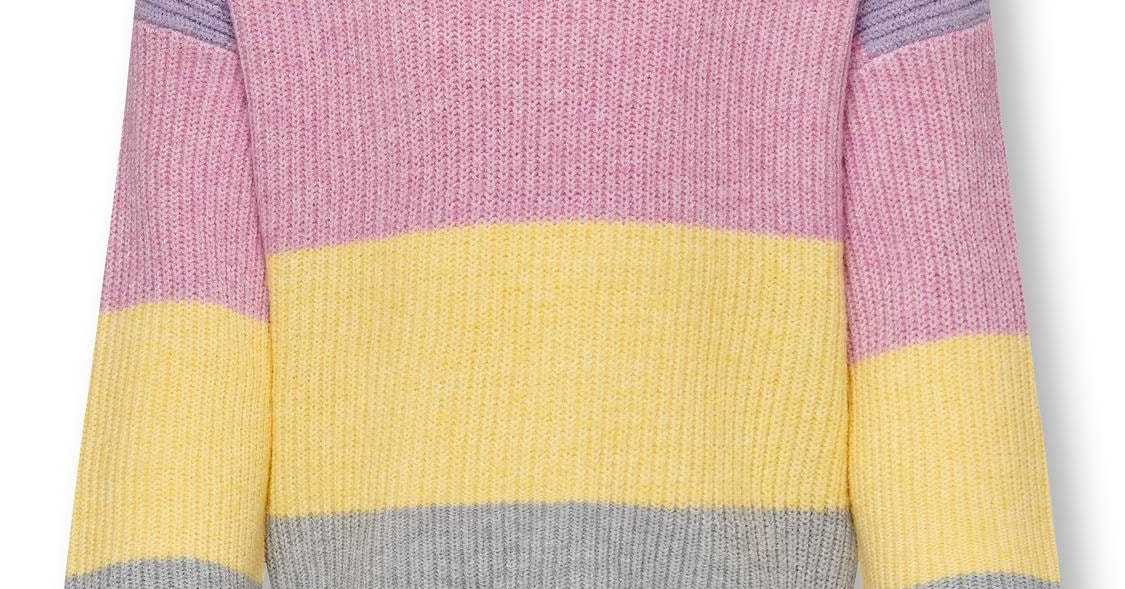 Striped Knitted Pullover | Light Purple | ONLY®