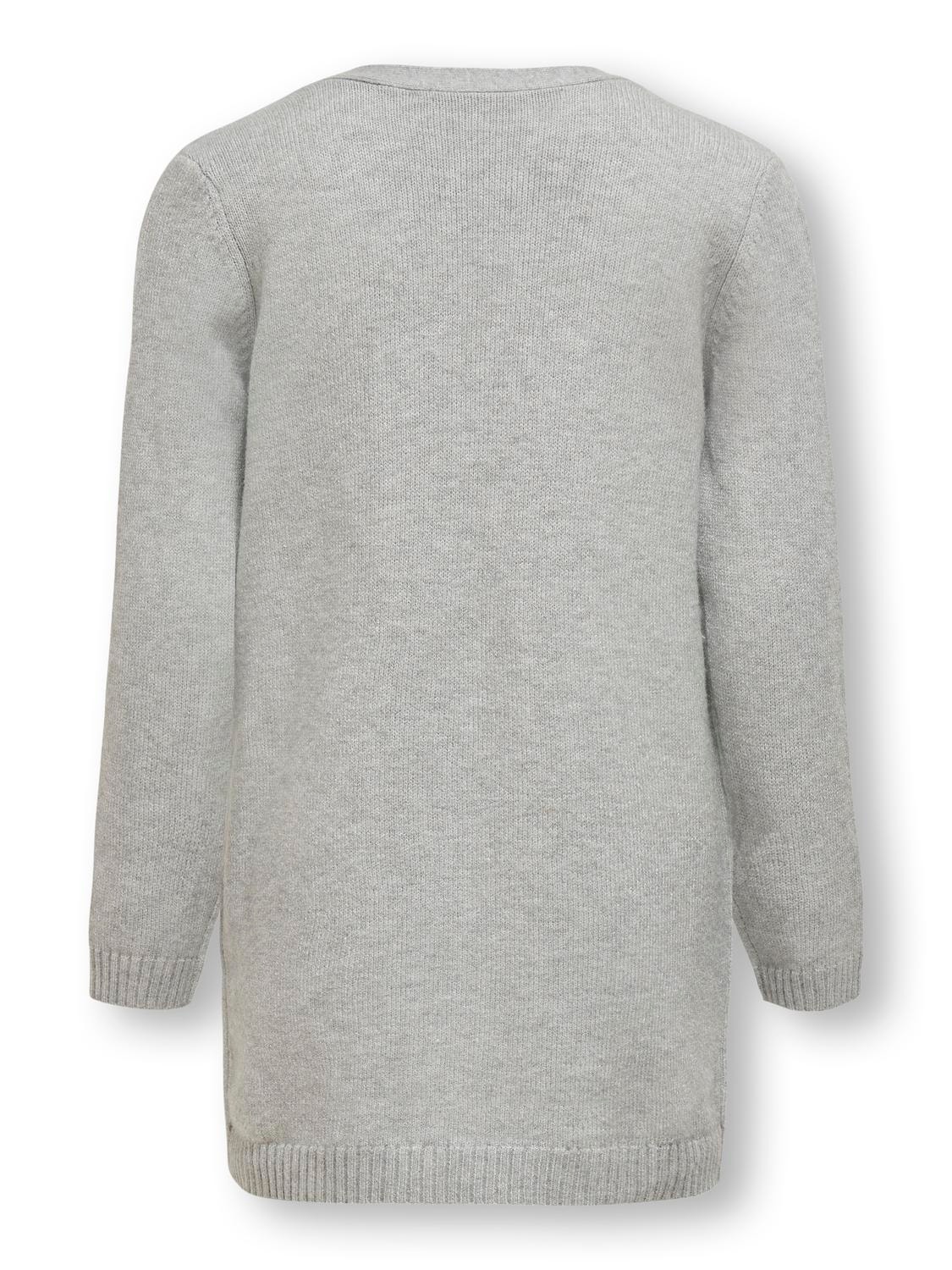 ONLY Standard Fit V-Neck Knit Cardigan -Light Grey Melange - 15207308