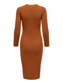 ONLY Tight fit Strikket kjole -Leather Brown - 15207693