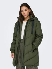 ONLY Long Puffer Jacket -Forest Night - 15207784