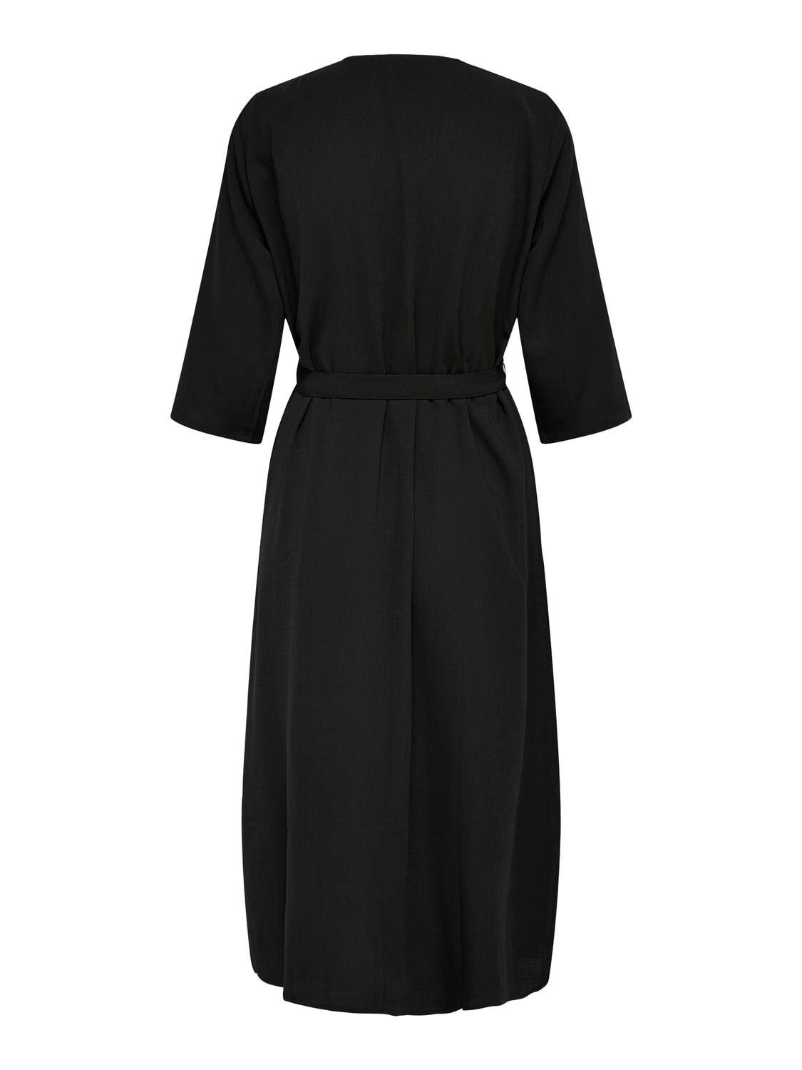 ONLY Regular Fit V-Neck Wide sleeves Short dress -Black - 15207813