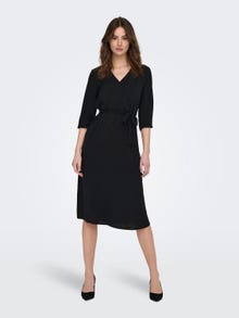 ONLY Regular Fit V-Neck Wide sleeves Short dress -Black - 15207813