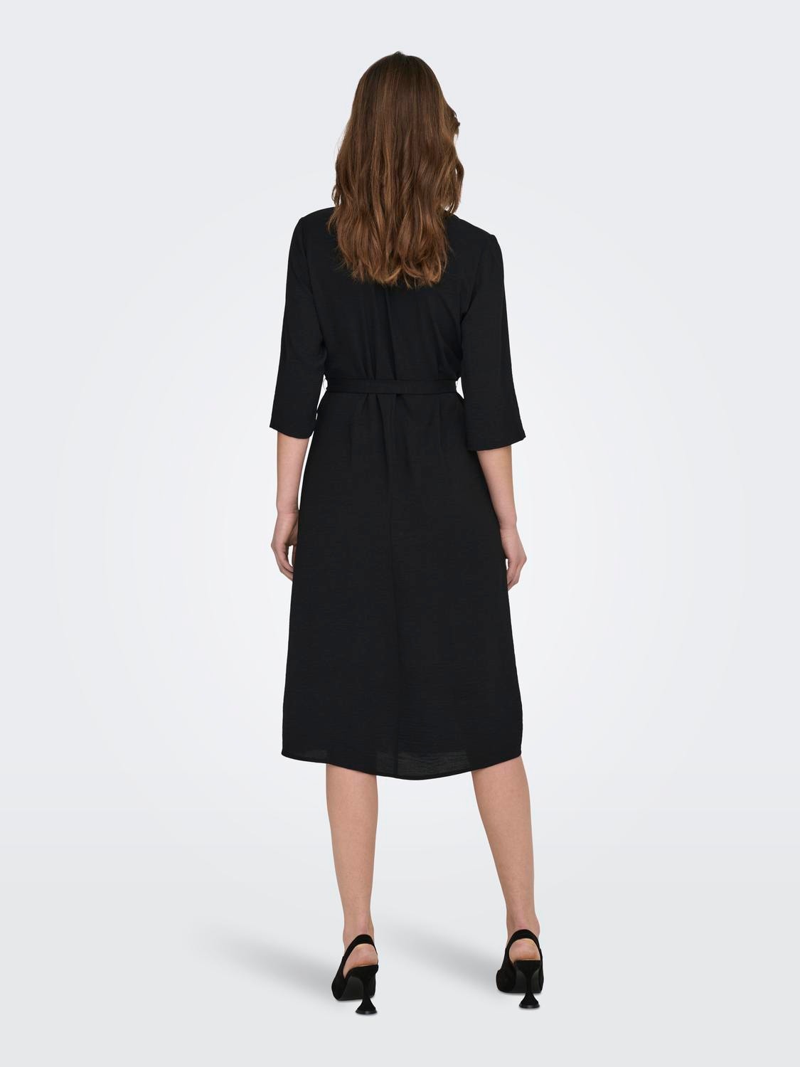 ONLY Wrap Midi dress -Black - 15207813