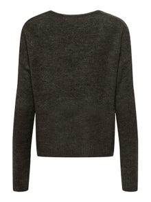 ONLY V-neck Knitted Pullover -Bracken - 15207823