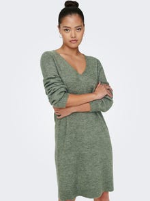 ONLY V-neck Knitted Dress -Kalamata - 15207844