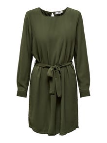 ONLY Regular Fit O-Neck Long dress -Olive Night - 15208004