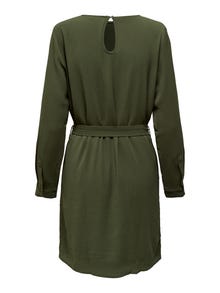 ONLY Regular Fit O-Neck Long dress -Olive Night - 15208004