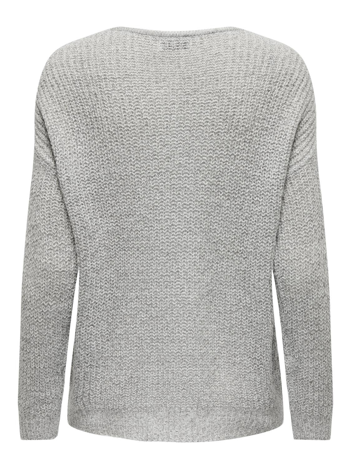 ONLY V-neck knitted pullover -Cloud Dancer - 15208245