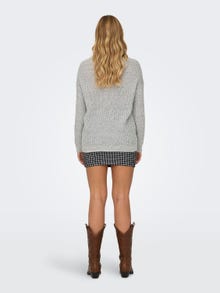 ONLY V-Neck Ribbed cuffs Dropped shoulders Pullover -Cloud Dancer - 15208245