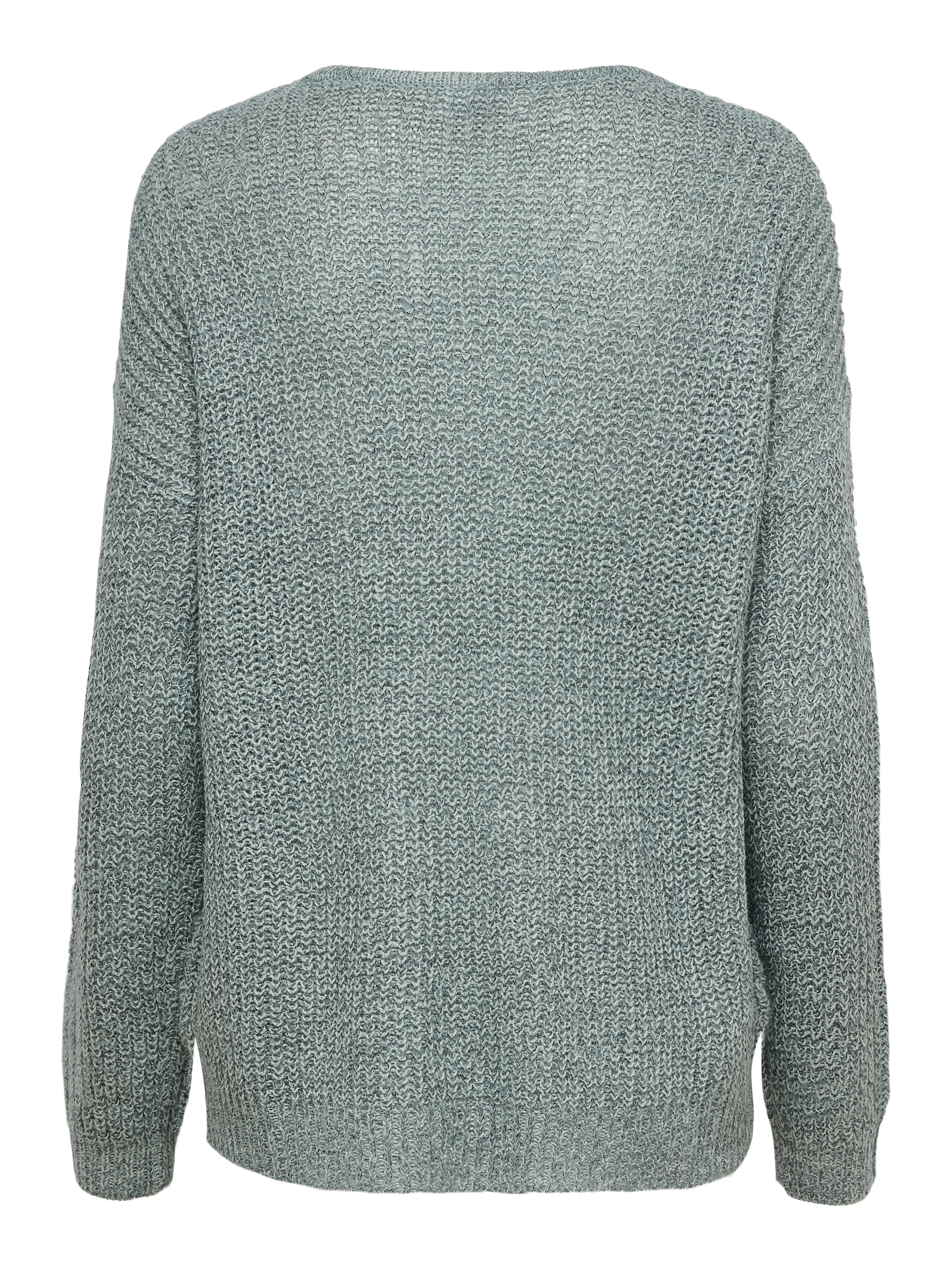 Damen V-Ausschnitt Strickpullover - Weicher Gerippter Stil main image 1