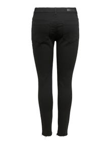 ONLY Jeans Skinny Fit Taille moyenne -Black Denim - 15208249