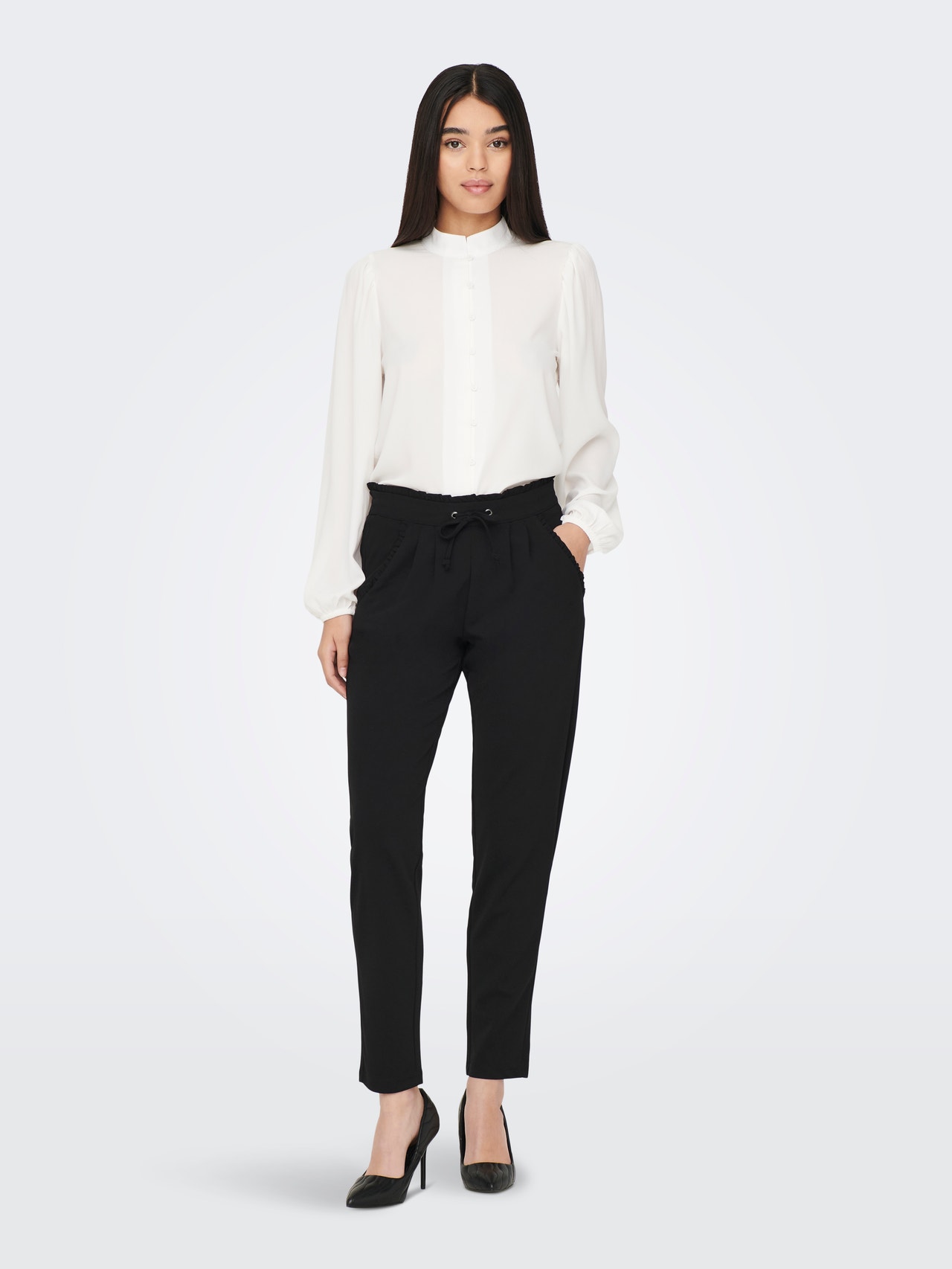 ONLY Wide Leg Fit Trousers -Black - 15208415