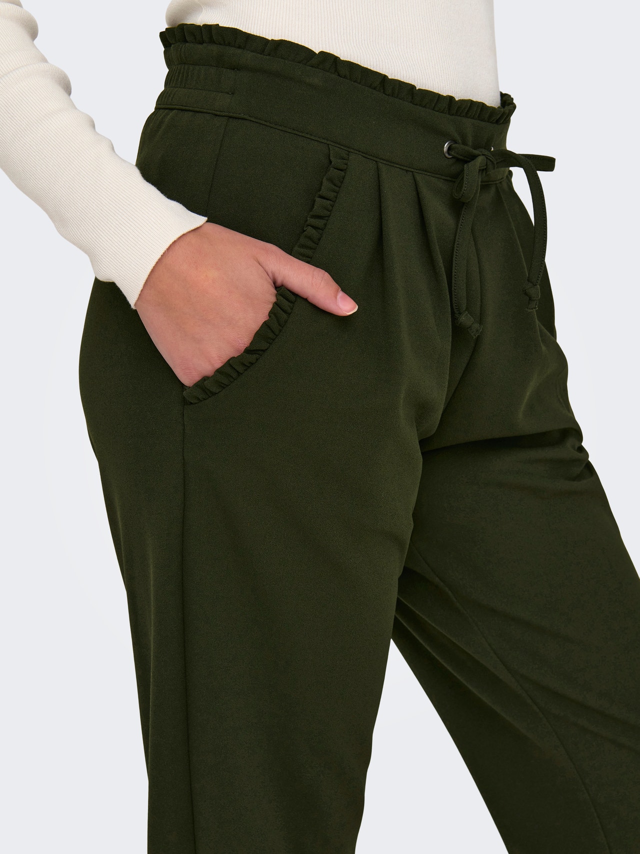 Pants with side pockets, Dark Green