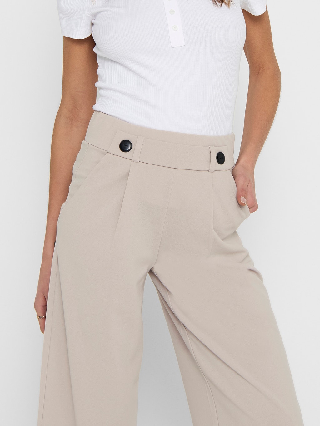 Wide legs ankle Trousers | Light Grey | ONLY®