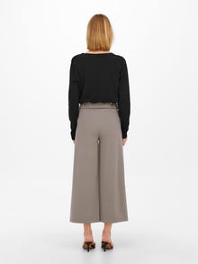 ONLY Pantalons Wide Leg Fit Taille haute -Driftwood - 15208417