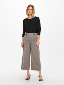 ONLY Pantalons Wide Leg Fit Taille haute -Driftwood - 15208417