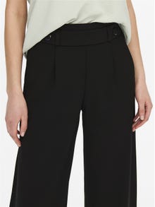 ONLY Wide Leg Fit Mid waist Trousers -Black - 15208430