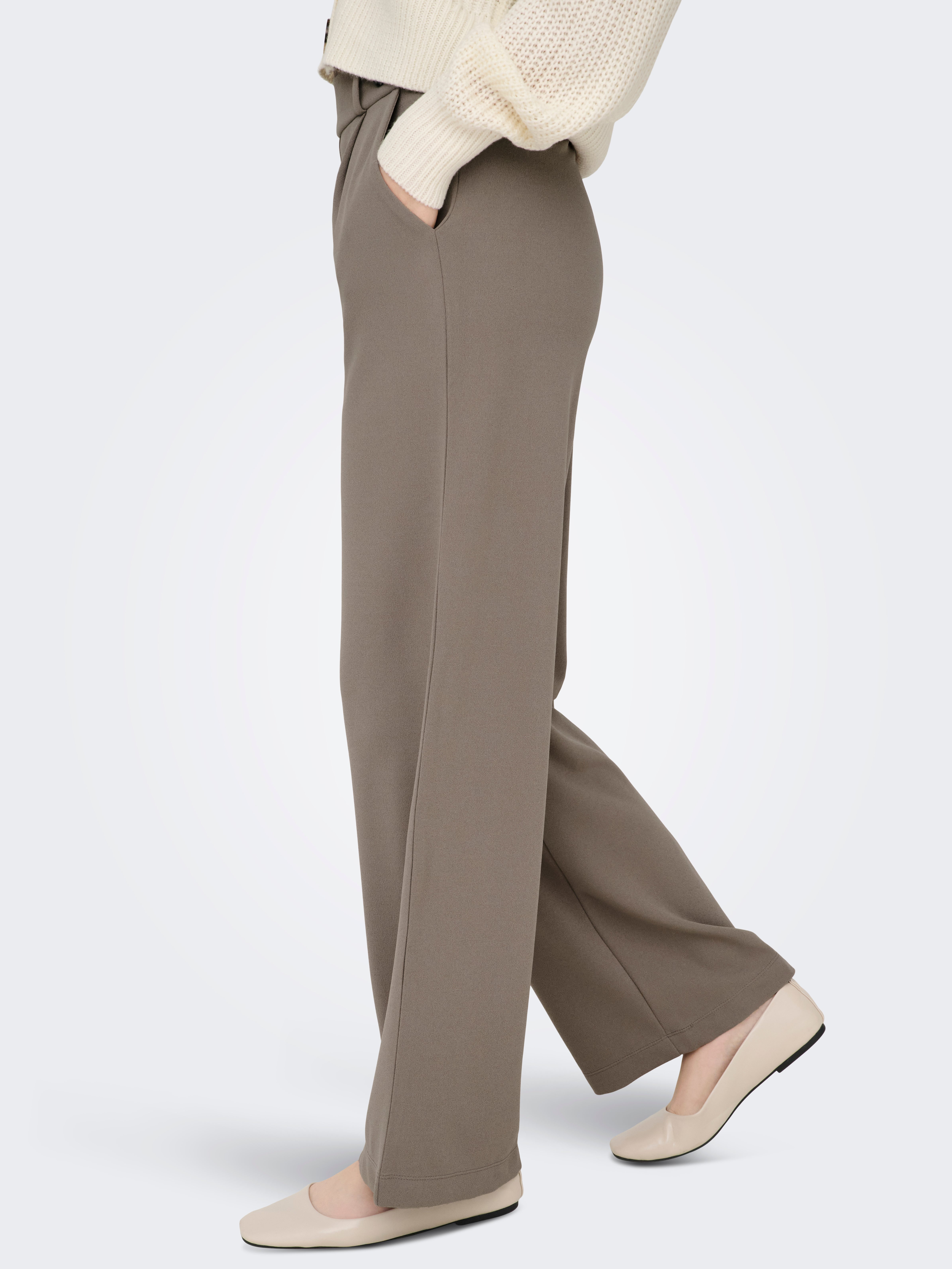 JACQUELINE De YONG Pantalone Donna Gamba Larga – Modello JDYGEGGO, Vita Elastica Media, Chiusura Con Bottone - 3