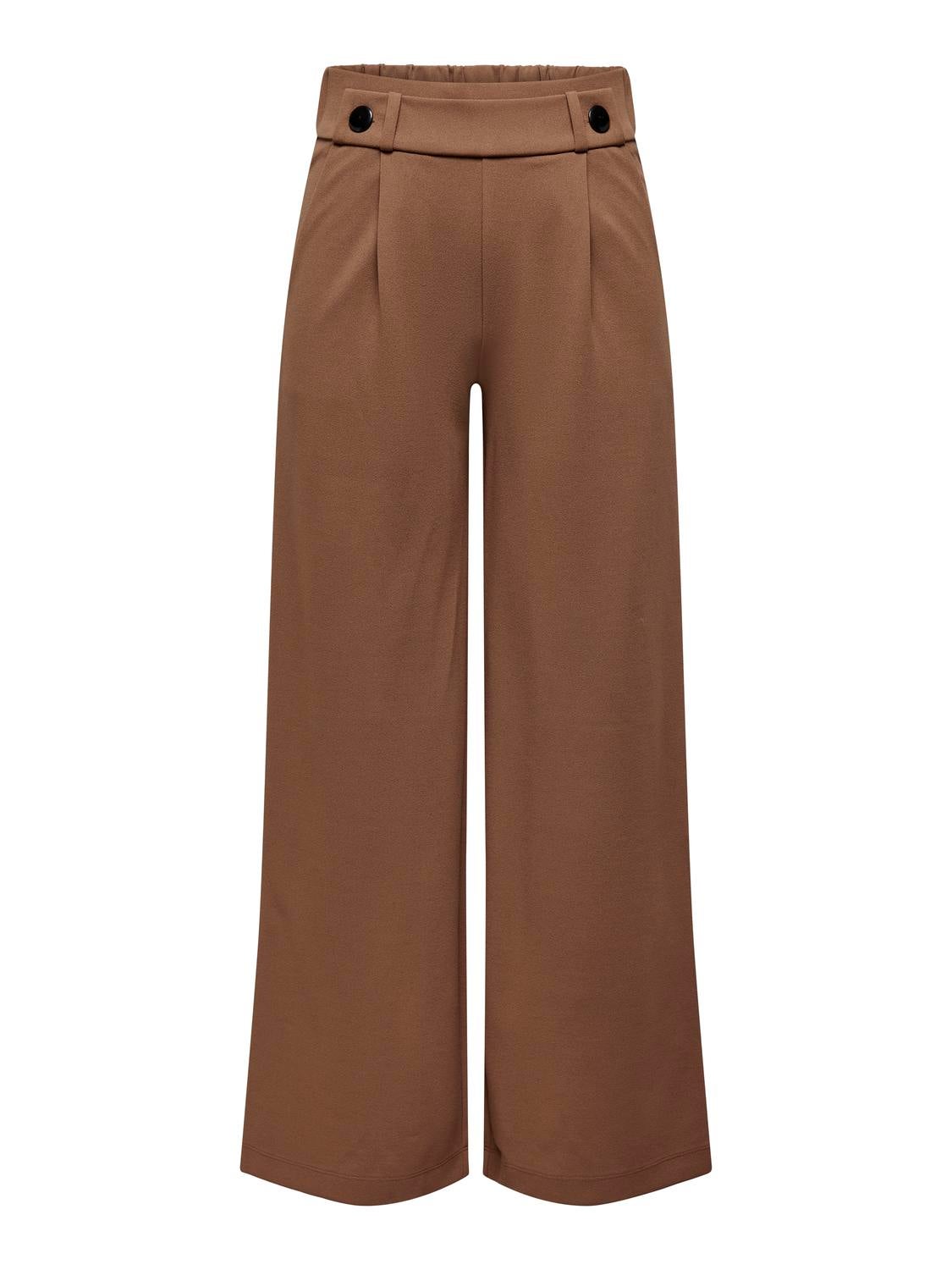 dark brown wide leg trousers