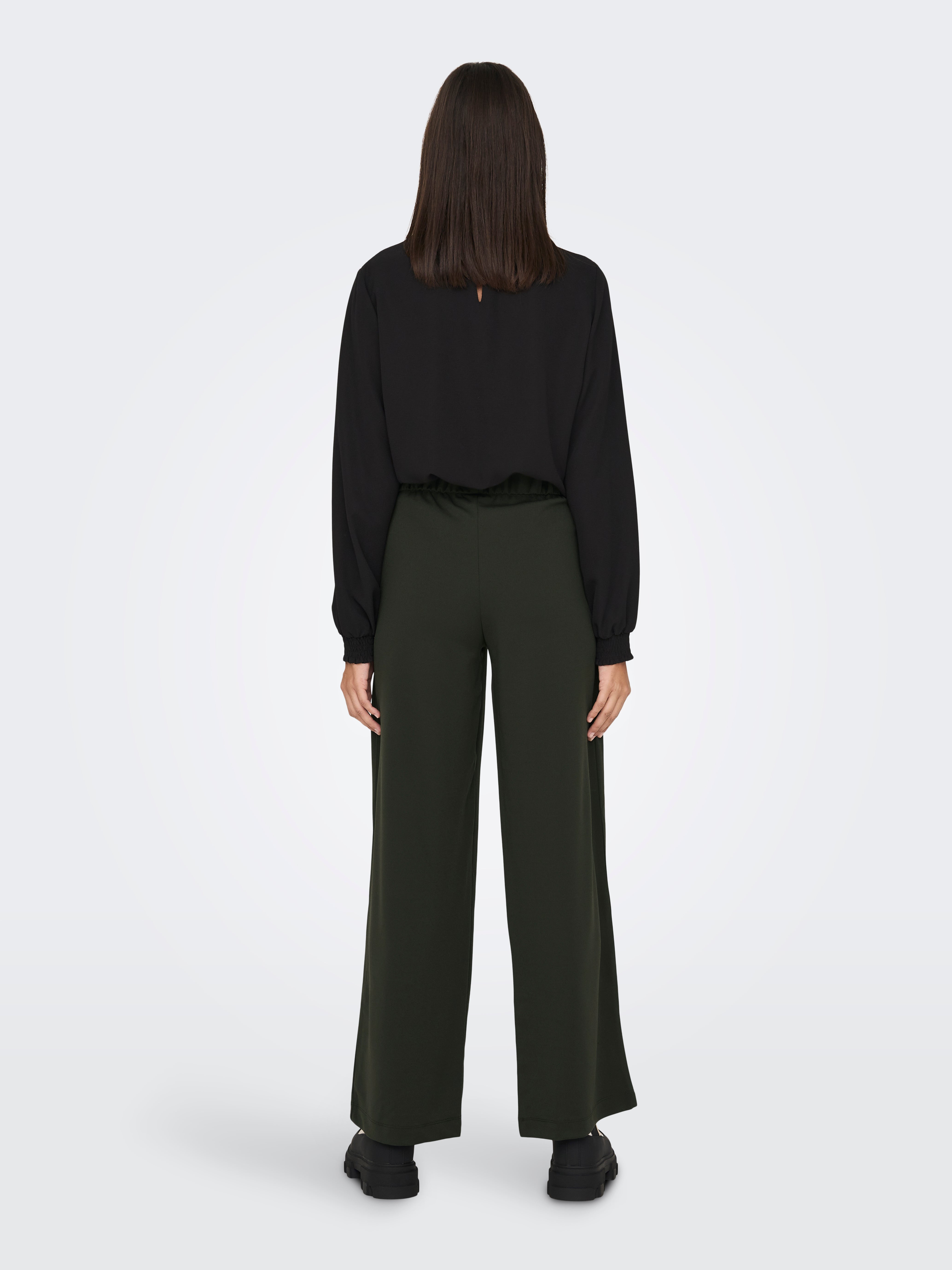 JDYGEGGO Wide Leg Fit Wide-leg trousers | Dark Grey | ONLY®
