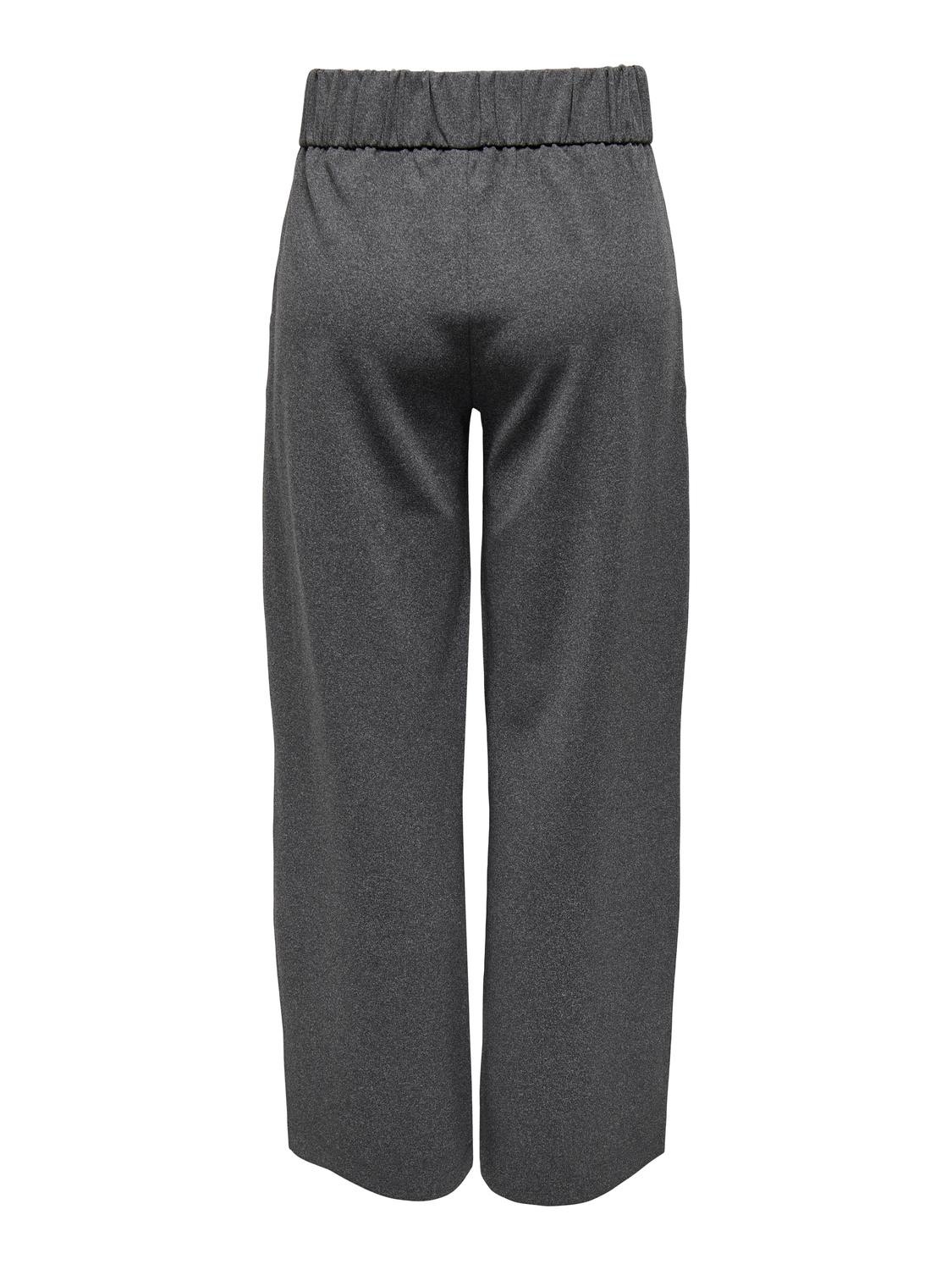 ONLY Weiter Beinschnitt Mittlere Taille Hose -Medium Grey Melange - 15208430