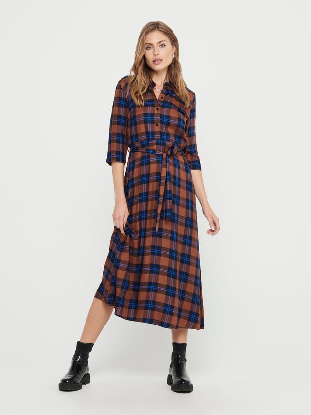 ONLY Maxi Checked Shirt dress - 15209058