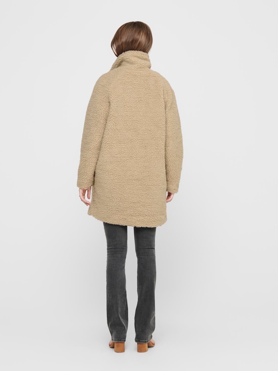 Sherpa Coat | Light Brown | ONLY®