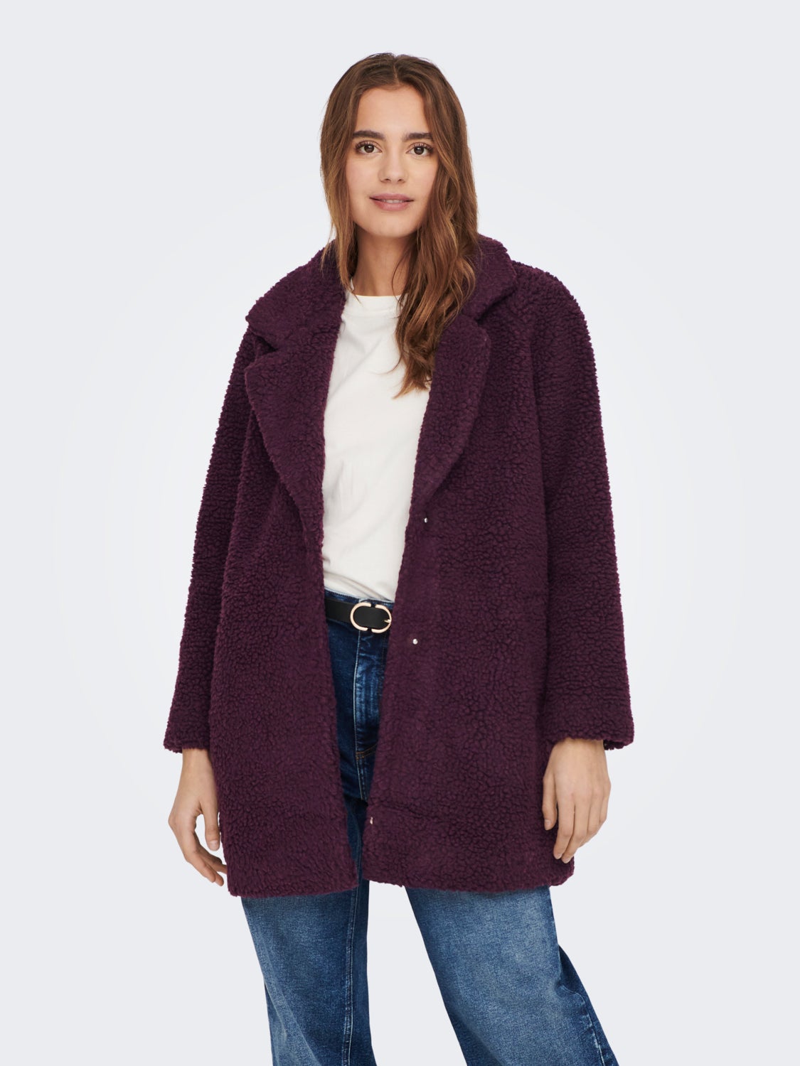 Sherpa Coat | Dark Purple | ONLY®