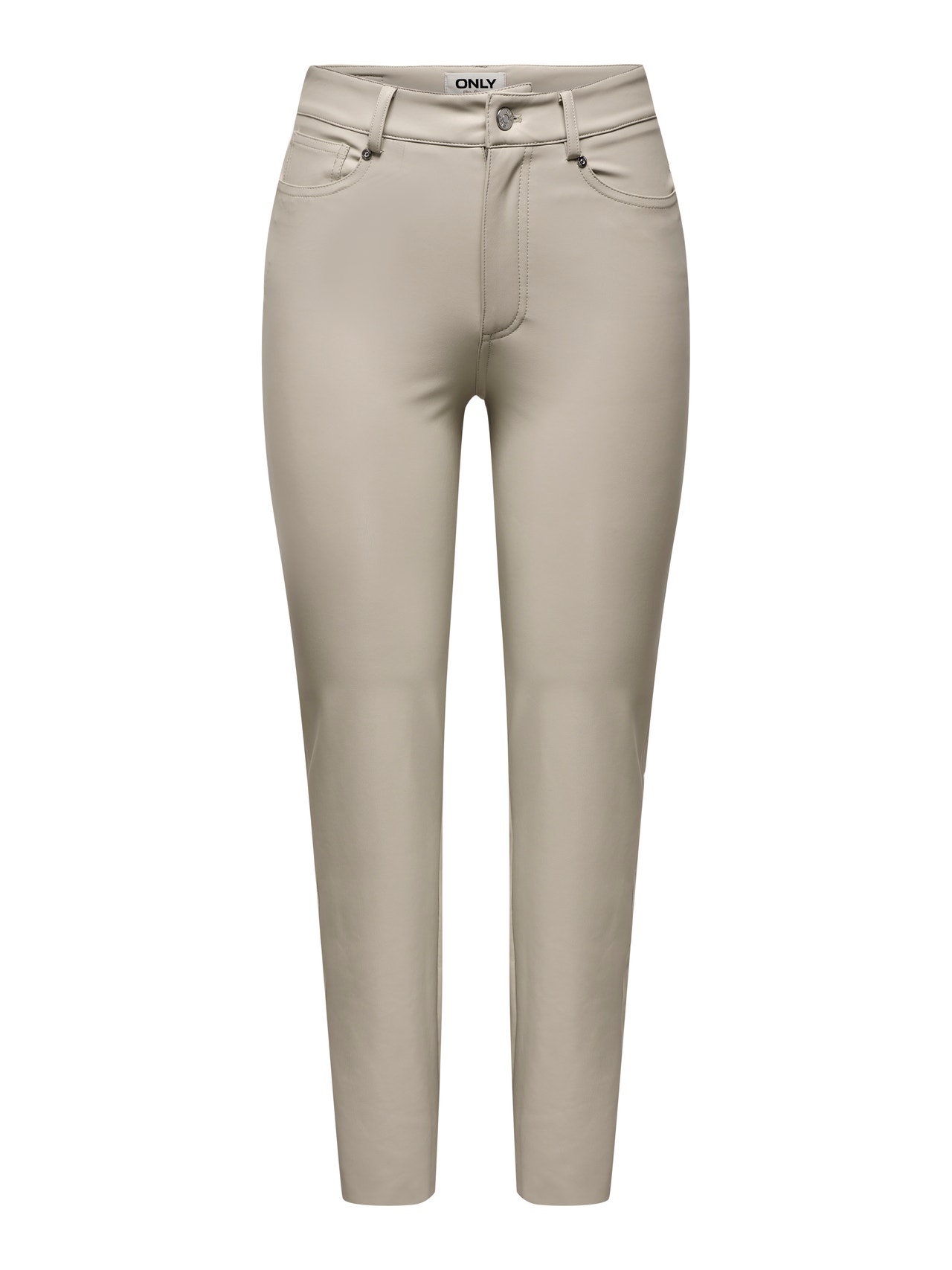 ONLY Faux leather Trousers -Silver Lining - 15209293