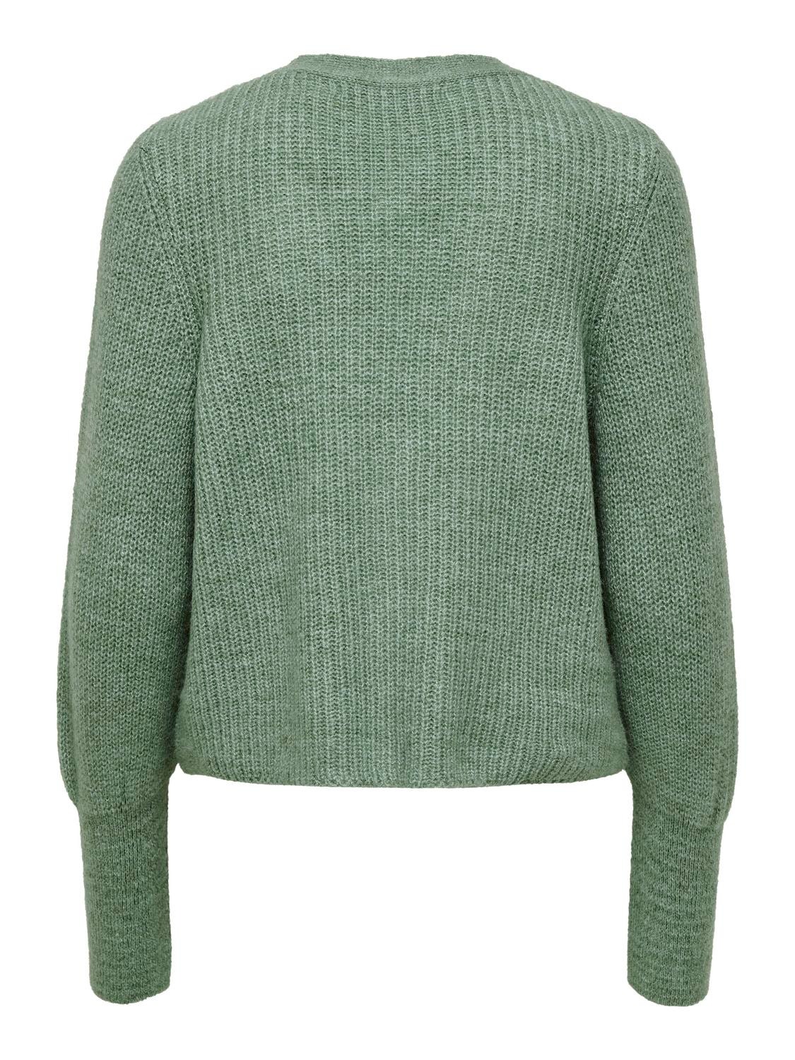 ONLY Rib Knitted Cardigan -Granite Green - 15209307
