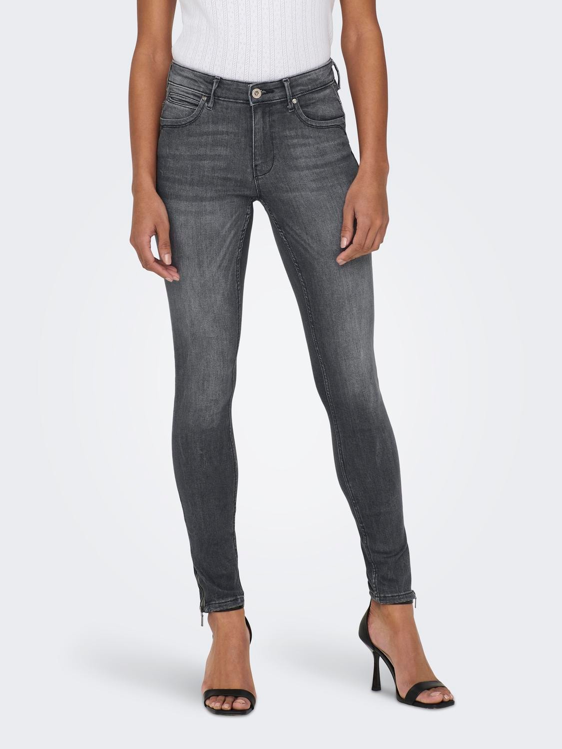 ONLY ONlKendell life reg ankle Skinny jeans -Medium Grey Denim - 15209387