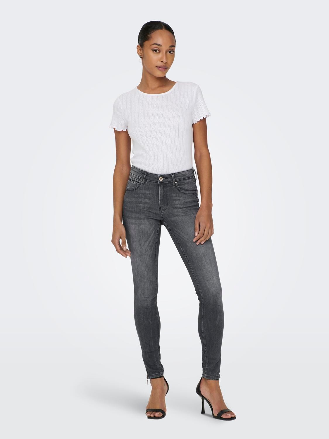 ONLY ONLKENDELL REGULAR Waist SKINNY ANKLE Jeans -Medium Grey Denim - 15209387