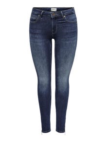ONLY Skinny Fit Mittlere Taille Jeans -Dark Blue Denim - 15209396