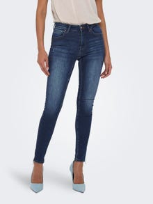 ONLY Jeans Skinny Fit Taille moyenne -Dark Blue Denim - 15209396