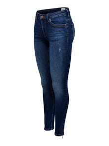 ONLY Skinny Fit Mid waist Jeans -Dark Blue Denim - 15209396