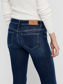 ONLY Jeans Skinny Fit Taille extra basse -Dark Blue Denim - 15209482