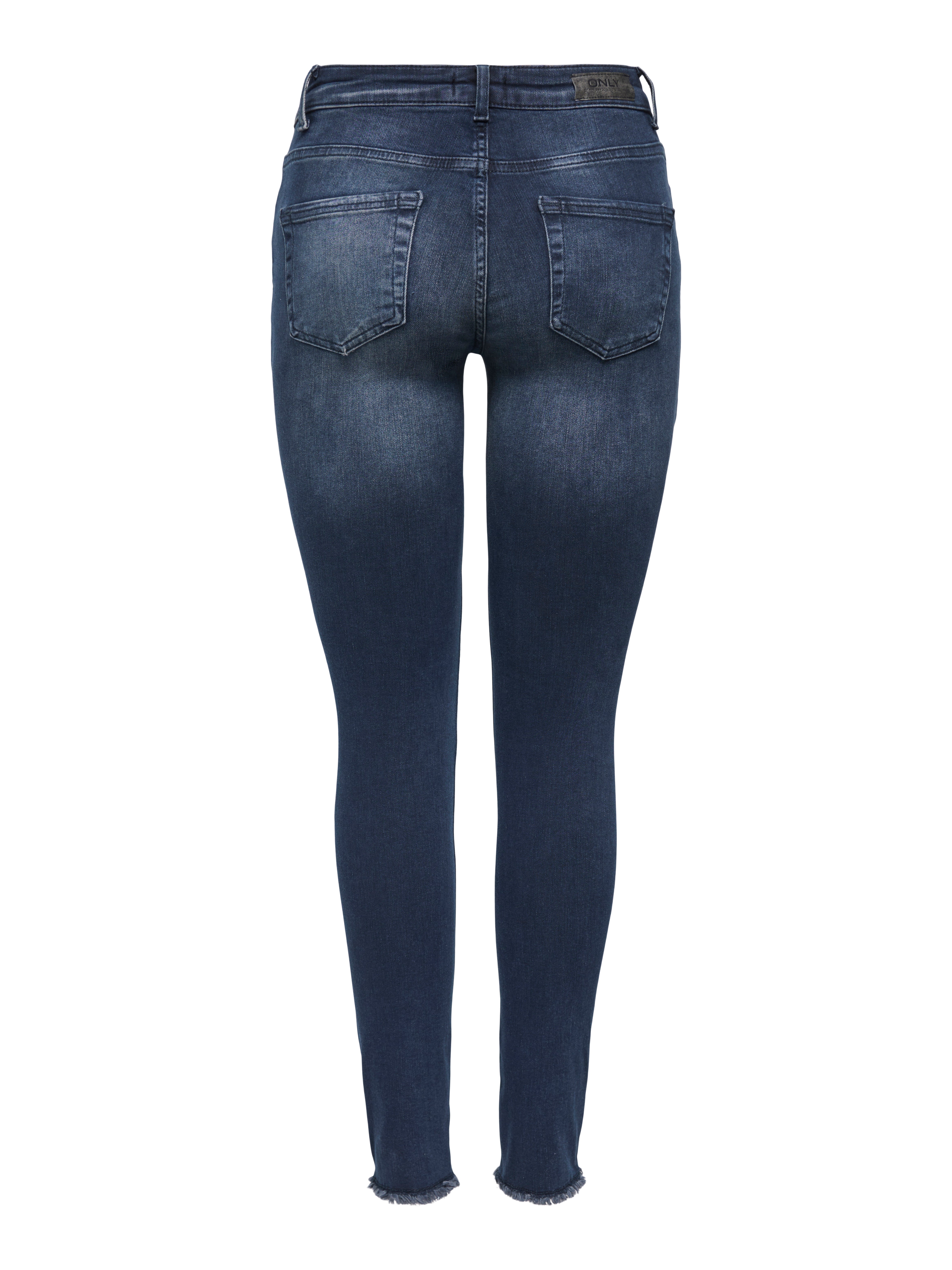 ONLBLUSH Mittlere Taille Skinny Fit Jeans | Schwarz | ONLY®