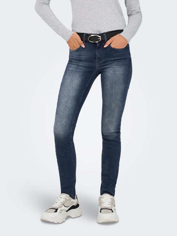 ONLY ONLBLUSH DESTROYED - Jeans Skinny Fit - washed black/zwart denim/blackdenim