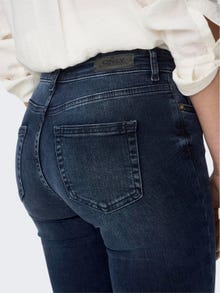 ONLY Skinny fit Mid waist Onafgewerkte zoom Jeans -Blue Black Denim - 15209618