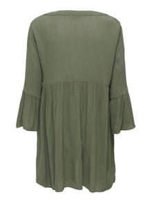 ONLY V-Neck Short Dress -Tea Leaf - 15209811