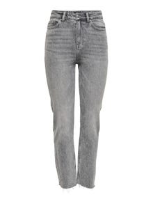 ONLY Jeans Straight Fit Taille haute -Grey Denim - 15210065
