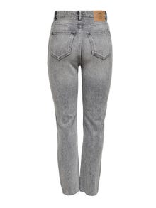 ONLY Jeans Straight Fit Taille haute -Grey Denim - 15210065
