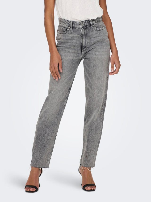 ONLY Gerade geschnitten Hohe Taille Jeans - 15210065