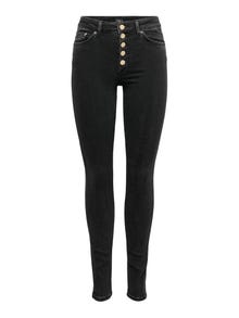 ONLY Skinny fit Mid waist Jeans -Black - 15210080