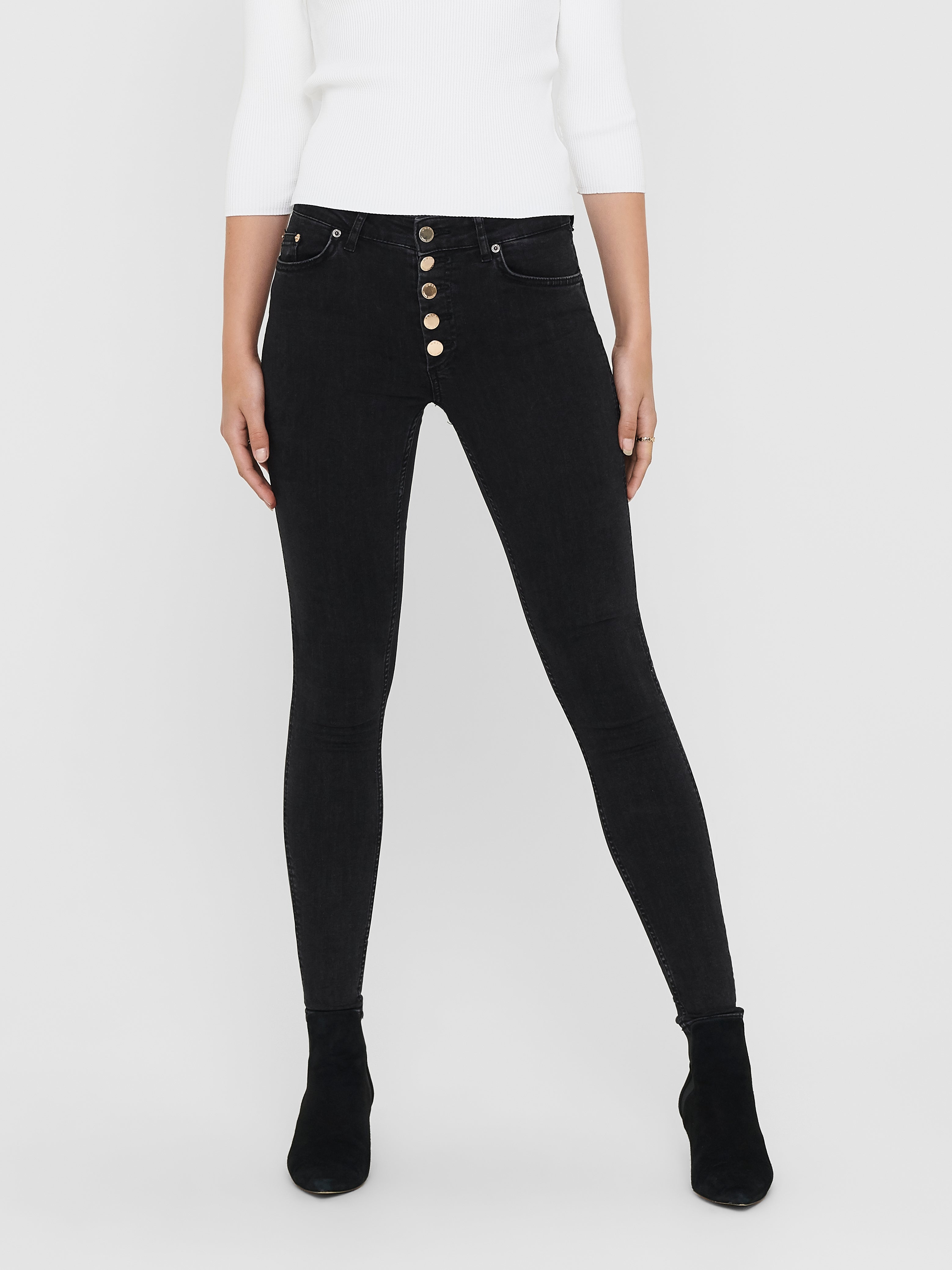 Onlbobby Mittlere Taille Skinny Fit Jeans