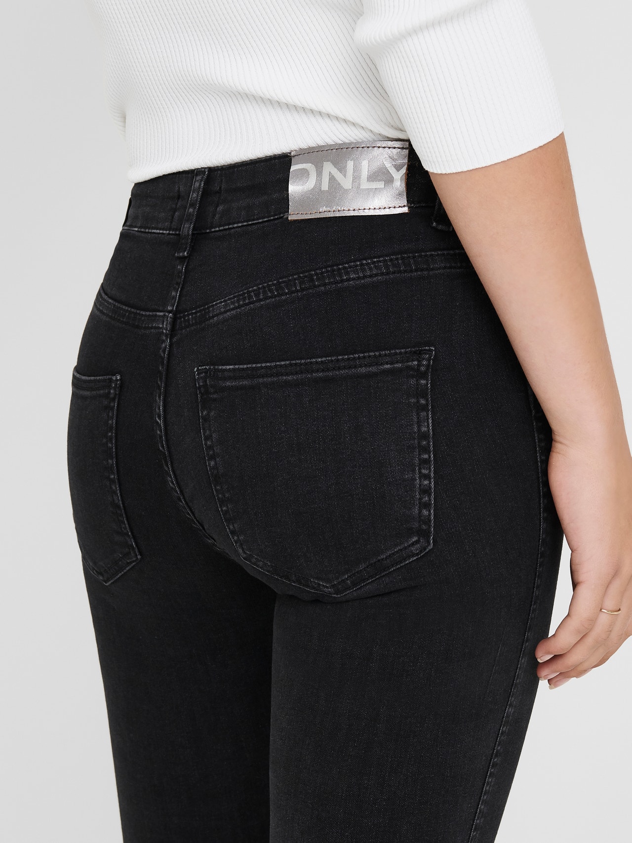 ONLY Skinny Fit Mid waist Jeans -Black - 15210080