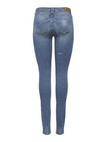 ONLY Jeans Skinny Fit Ourlé destroy -Medium Blue Denim - 15210403