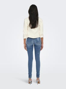 ONLY Skinny Fit Destroyed hems Jeans -Medium Blue Denim - 15210403